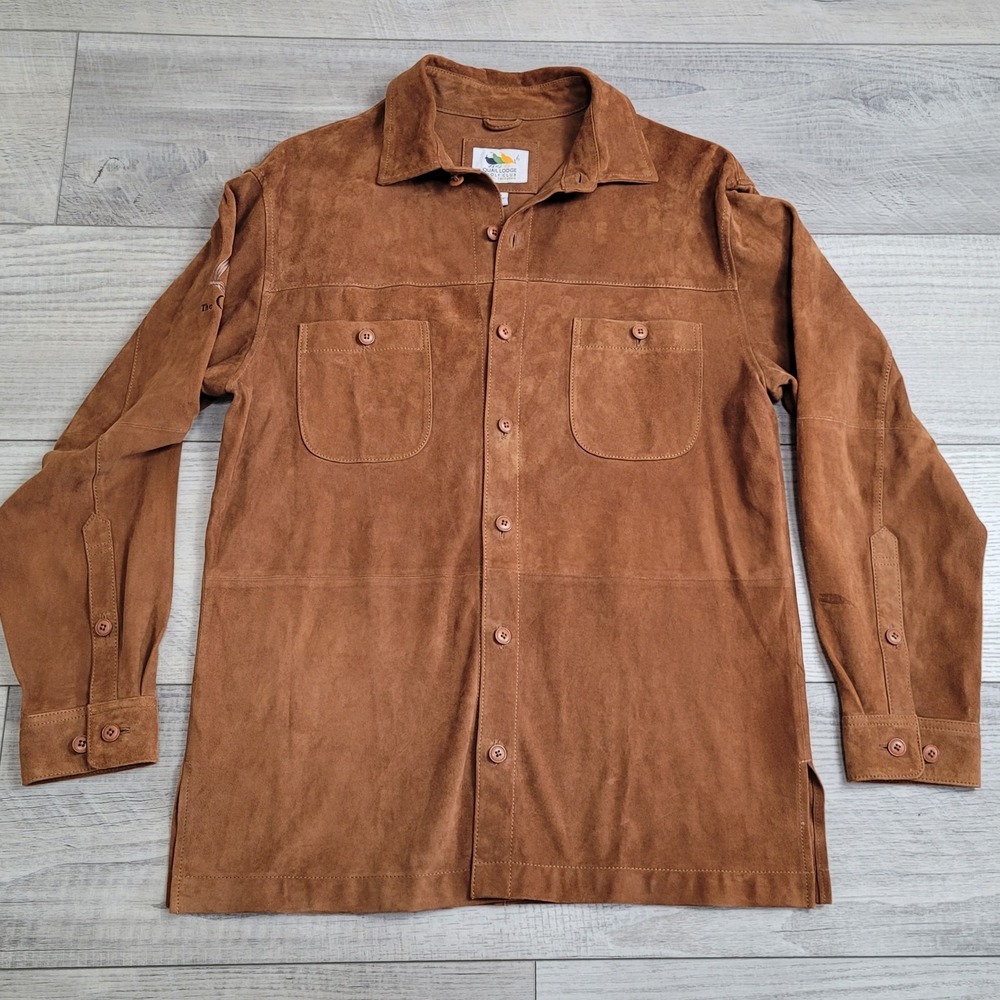 The Quail Motorsports Gathering Leather Shirt Mens M Carmel Calif Shacket Golf - Picture 2 of 16